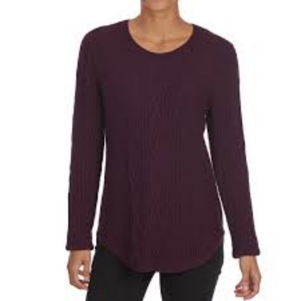 1x BlackBerry ribbed sweater by Jeanne Pierre NWT
